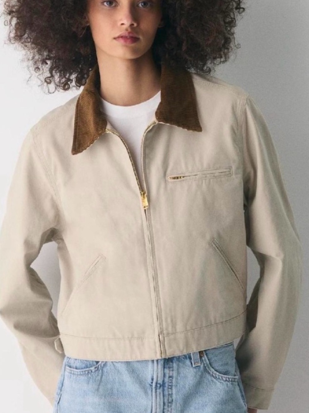 TNA Aritzia Barkley jacket Marcona Beige medium NWT